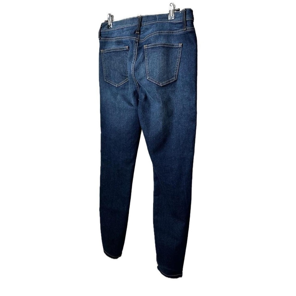 CURRENT/ELLIOTT Railroad Striped Blue Denim Jeans Slim Leg Size-26 - Picture 3 of 9